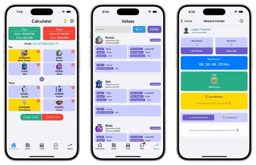 Blox Fruit Calc App Screen Shot Blox Fruit Calc App Screen Shot